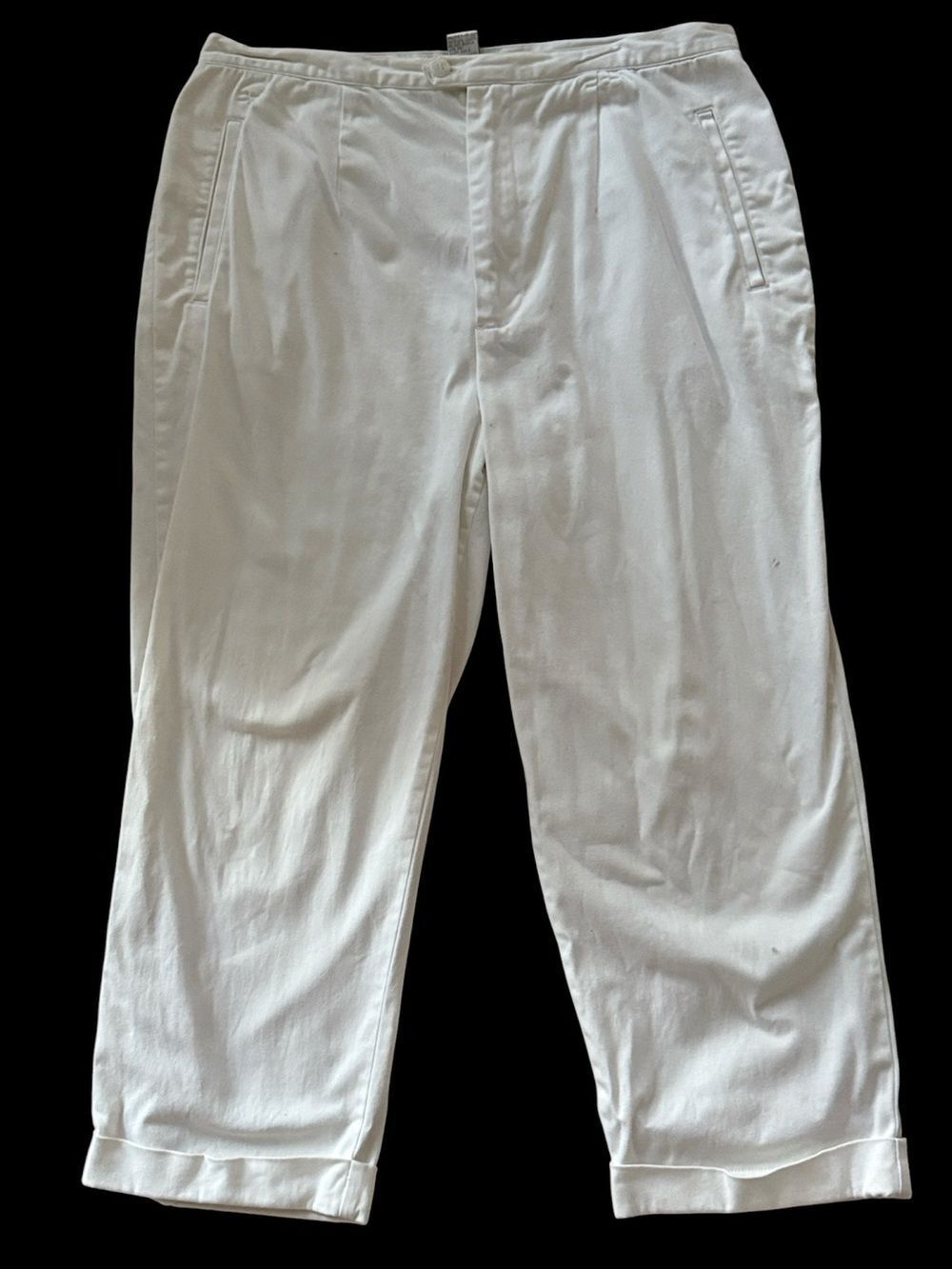 Dress Barn Cropped White Pants!